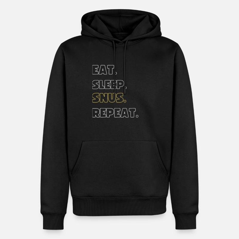 Le snus - Sweat à capuche Premium bio Homme - noir