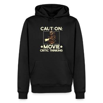 Filmkritiker, Kino, Filmfan, Liebhaber, lustiger Rezensent - Männer Premium Bio Hoodie - Schwarz - Vorne - Nico (187cm)