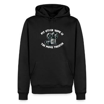 Filmkritiker, Kino, Filmfan, Liebhaber, lustiger Rezensent - Männer Premium Bio Hoodie - Schwarz - Vorne - Nico (187cm)