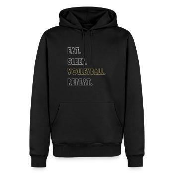 Volleyball - Männer Premium Bio Hoodie - Schwarz - Vorne - Nico (187cm)
