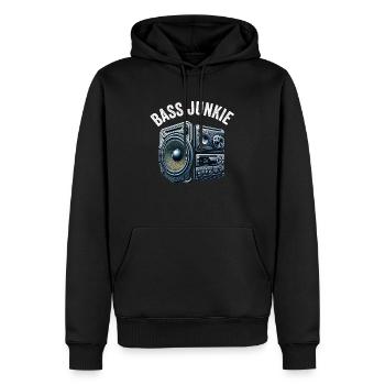 Autoradio pour haut-parleurs d’installateur audio Basse de voiture - Sweat à capuche Premium bio Homme - noir - Devant - Nico (187cm)
