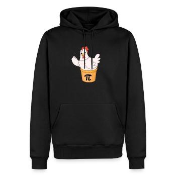 Pâté au poulet Drôle Math Pi Jour Drôle Mignon - Sweat à capuche Premium bio Homme - noir - Devant - Nico (187cm)