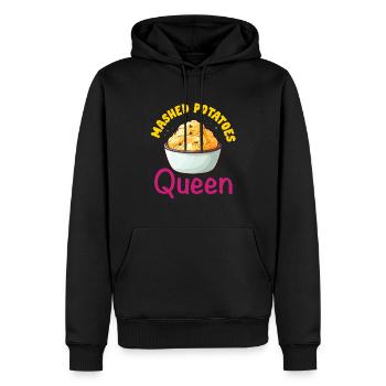 Amateur de purée de pommes de terre Nourriture de pommes de terre au beurre drôle - Sweat à capuche Premium bio Homme - noir - Devant - Nico (187cm)