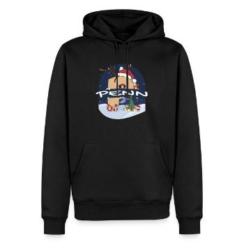 Toller Penn-Name mit Weihnachtsmütze im Weihnachtsthema - Männer Premium Bio Hoodie - Schwarz - Vorne - Nico (187cm)