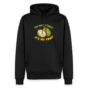 Durian Fruit Lover Drôle Durio Zibethinus Hommes - Sweat à capuche Premium bio Homme - noir - Devant - Nico (187cm)