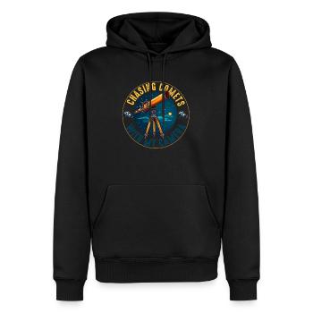 Astrophotographie Astrophotographe Astronomie - Sweat à capuche Premium bio Homme - noir - Devant - Nico (187cm)