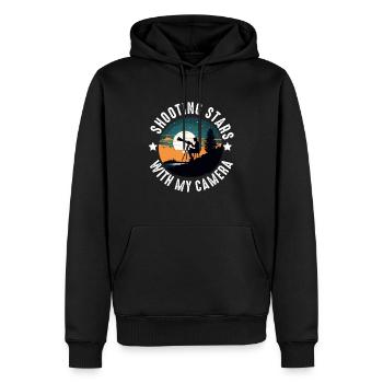 Astrophotographie Astrophotographe Astronomie - Sweat à capuche Premium bio Homme - noir - Devant - Nico (187cm)