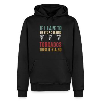 Tornado Chaser Sturm jagt Männer Frauen Kinder - Männer Premium Bio Hoodie - Schwarz - Vorne - Nico (187cm)