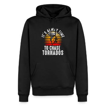 Tornado Chaser Sturm jagt Männer Frauen Kinder - Männer Premium Bio Hoodie - Schwarz - Vorne - Nico (187cm)