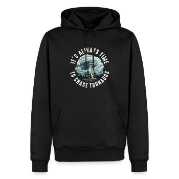 Tornado Chaser Sturm jagt Männer Frauen Kinder - Männer Premium Bio Hoodie - Schwarz - Vorne - Nico (187cm)