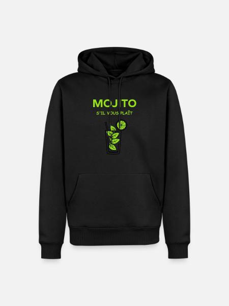 Mojito s'il vous plait - Sweat à capuche Premium bio Homme - noir