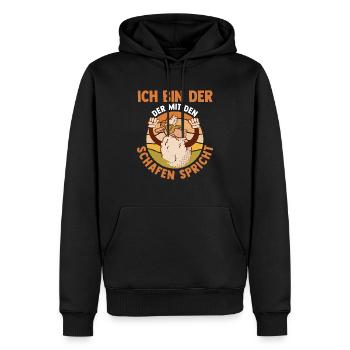 Schaf Schäfer Schäferei Bauer Landwirt Bauernhof S - Männer Premium Bio Hoodie - Schwarz - Vorne - Nico (187cm)