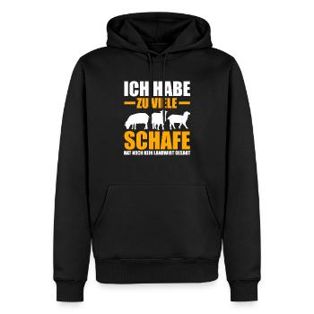 Schaf Schäfer Schäferei Bauer Landwirt Bauernhof S - Männer Premium Bio Hoodie - Schwarz - Vorne - Nico (187cm)
