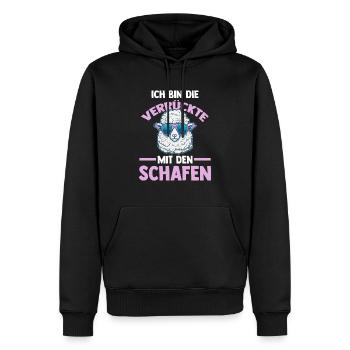Schaf Schäfer Schäferei Bauer Landwirt Bauernhof S - Männer Premium Bio Hoodie - Schwarz - Vorne - Nico (187cm)