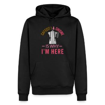Drôles de chemises espagnoles Cafecito Cafe Español - Sweat à capuche Premium bio Homme - noir - Devant - Nico (187cm)