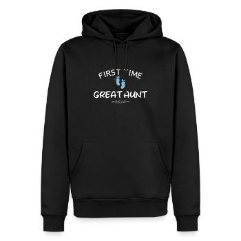 First time Great Aunt 2024 New Baby For Auntie To - Men’s Premium Organic Hoodie - black - Front - Nico (187cm)