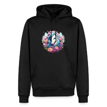 Einhorn-Schönheit - Magisches Styling - Männer Premium Bio Hoodie - Schwarz - Vorne - Nico (187cm)