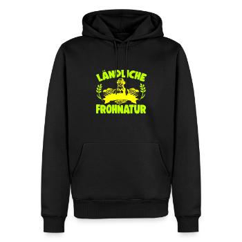 Nachwuchs Landwirt Heugabel Held Bauern - Männer Premium Bio Hoodie - Schwarz - Vorne - Nico (187cm)