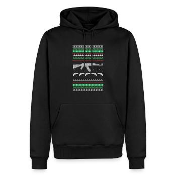 Pro Gun Hässliches Weihnachtsdesign - Männer Premium Bio Hoodie - Schwarz - Vorne - Nico (187cm)