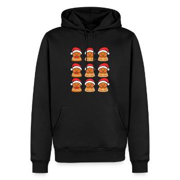Lebkuchenmann - Männer Premium Bio Hoodie - Schwarz - Vorne - Nico (187cm)