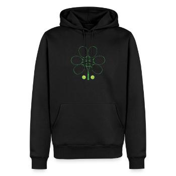 Tennis Kleeblatt Kleeblatt St Patricks Day Spieler - Männer Premium Bio Hoodie - Schwarz - Vorne - Nico (187cm)