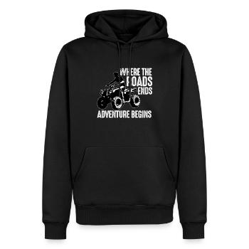 4 Roues Pour Hommes Grand-Père VTT Quad Bike Racing - Sweat à capuche Premium bio Homme - noir - Devant - Nico (187cm)