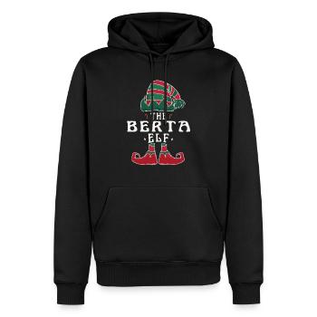 Berta Elf Familie Passende Gruppe Weihnachten Mama Papa - Männer Premium Bio Hoodie - Schwarz - Vorne - Nico (187cm)