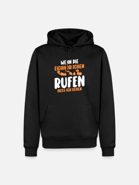 Eichhörnchen - Männer Premium Bio Hoodie - Schwarz