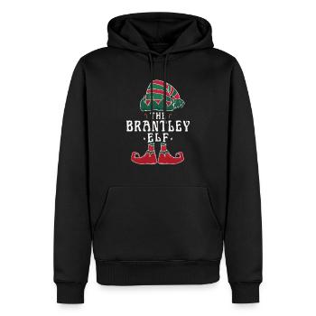 Brantley elfe famille Match groupe papa Noël - Sweat à capuche Premium bio Homme - noir - Devant - Nico (187cm)