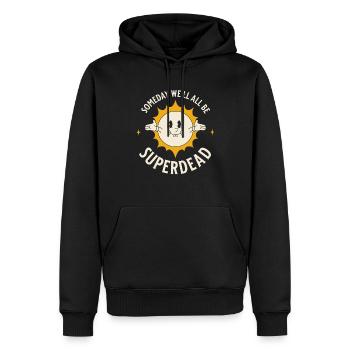 Lustiger schwarzer Humor Existenzieller Schrecken Karikatur - Männer Premium Bio Hoodie - Schwarz - Vorne - Nico (187cm)