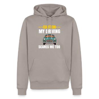 Neue Fahrschüler Mädchen Frauen Mutter Tochter - Männer Premium Bio Hoodie - Taupe - Vorne - Nico (187cm)