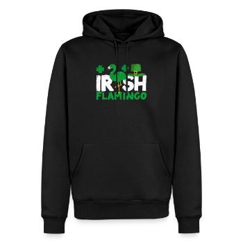 Irischer Flamingo Grüner Vogel St Patricks Day - Männer Premium Bio Hoodie - Schwarz - Vorne - Nico (187cm)