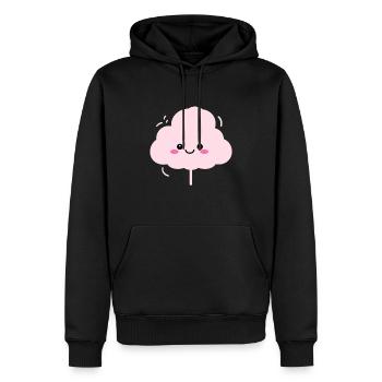 Humour Petite Barbe à papa - Sweat à capuche Premium bio Homme - noir - Devant - Nico (187cm)