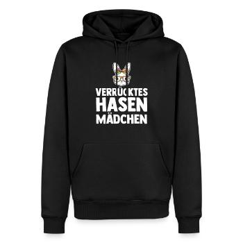 Kaninchen Hase - Männer Premium Bio Hoodie - Schwarz - Vorne - Nico (187cm)