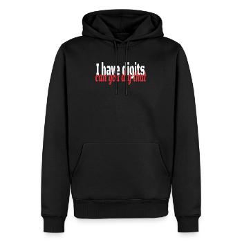 I have digits, funny design - Men’s Premium Organic Hoodie - black - Front - Nico (187cm)