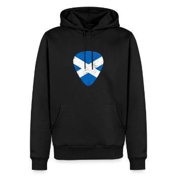 Drapeau de l’Ecosse guitariste Pick Plectre - Sweat à capuche Premium bio Homme - noir - Devant - Nico (187cm)