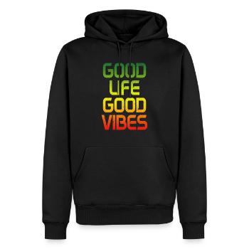 Reggae Musik Rastafari Jamaika - Männer Premium Bio Hoodie - Schwarz - Vorne - Nico (187cm)