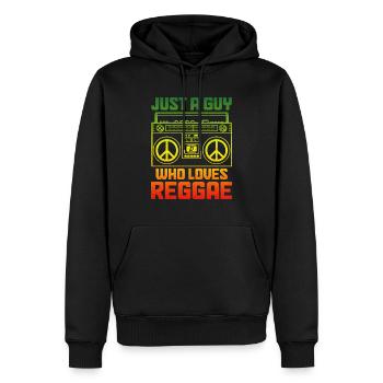 Reggae Musik Rastafari Jamaika - Männer Premium Bio Hoodie - Schwarz - Vorne - Nico (187cm)