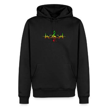 Reggae Musik Rastafari Jamaika - Männer Premium Bio Hoodie - Schwarz - Vorne - Nico (187cm)