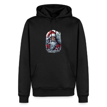 Samurai Santa Funny Christmas - Men’s Premium Organic Hoodie - black - Front - Nico (187cm)