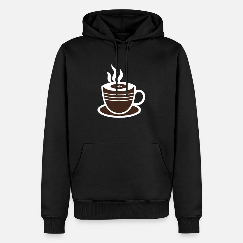 Humour petit chocolat chaud - Sweat à capuche Premium bio Homme - noir