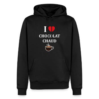 Humor Kleine heiße Schokolade - Männer Premium Bio Hoodie - Schwarz - Vorne - Nico (187cm)