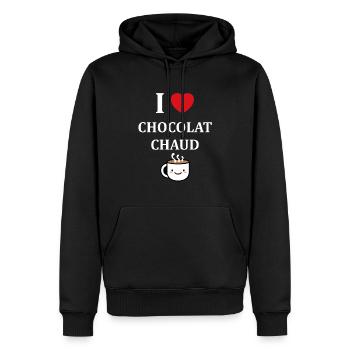 Humor Kleine heiße Schokolade - Männer Premium Bio Hoodie - Schwarz - Vorne - Nico (187cm)