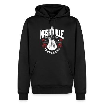 Nashville Tennessee Country Music City - Männer Premium Bio Hoodie - Schwarz - Vorne - Nico (187cm)