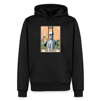 Funny Tarot Card Craft Beer Alcohol - Men’s Premium Organic Hoodie - black - Front - Nico (187cm)