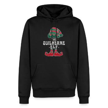 Guilherme elfe famille assorti groupe Noël maman - Sweat à capuche Premium bio Homme - noir - Devant - Nico (187cm)