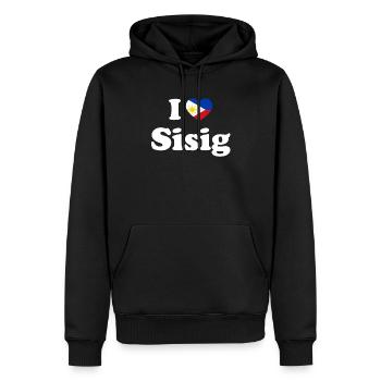 Filipino Philippine Food Sisig Heritage - Sweat à capuche Premium bio Homme - noir - Devant - Nico (187cm)