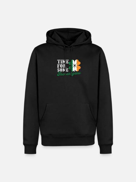 Zeit für ein paar Shenanigans Lustiges St. Patrick - Männer Premium Bio Hoodie - Schwarz