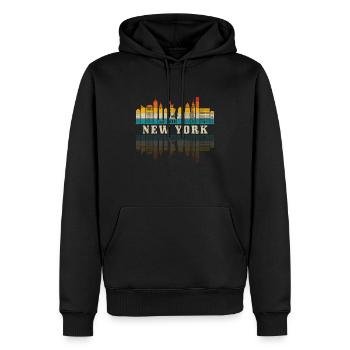 New York City NY NYC Souvenir Geschenk - Männer Premium Bio Hoodie - Schwarz - Vorne - Nico (187cm)