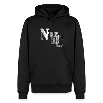 New York City NY NYC Souvenir Geschenk - Männer Premium Bio Hoodie - Schwarz - Vorne - Nico (187cm)